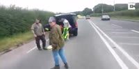 Protester hit By Truck