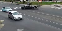 Stupid girl driving old Lada nearly kills a biker