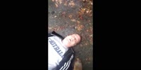 Drunk dude falls off a roof