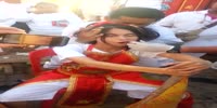 Girl gets impaled to show the strength of her spirit