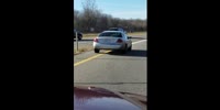 Woman swerving for miles almost crashes