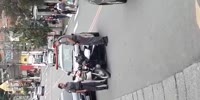 Rider crushed by a police SUV