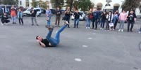 Jumping over a incoming car.