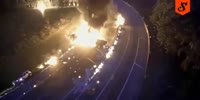 Amazing oil truck crash