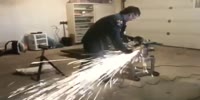 Angle grinder accident