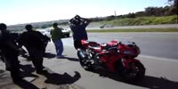Amatuer moto racing crash