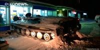 Russian man tries to get booze and beats closing time with tank