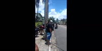 Brazilian girl breaks her leg when street race goes wrong