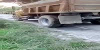 Truck breaks free