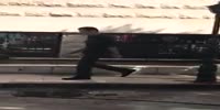 Bashar Al-Assad walking in the streeet) VISTING SUPERMARKET