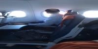 Shy man caught wanking in a plane