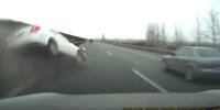 Spectacular lost control crash