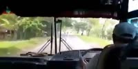 Crazy bus driving in India