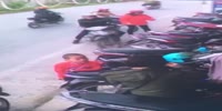 The female rider almost died run over by reckless driver