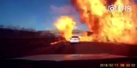 Two burn alive on Beijing highway when gas explodes
