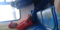 Man wanks in the train