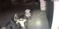 Delivery guys are robbed off their bike at a gunpoint