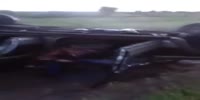 Drunk idiots overturn in their SUV