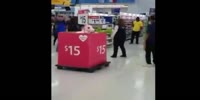 Nude girl goes crazy in the wall mart