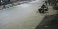 The rider performs stupid maneuvers