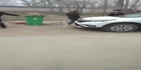 Retard crushes his opponent against the wall while an argue