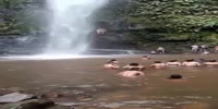 Short vid of a girl jumps on the rocks and dies