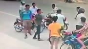 Riders attacked and beaten by a gang and robbed off their bike