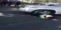 Traffic inspector gets run over (short)