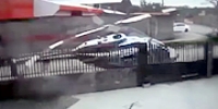 CCTV Captures Dramatic Helicopter Crash