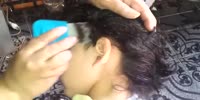Disgusting: head full of fleas