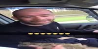 Drunk UK dude cracks a windshield