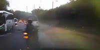 Bus driver kills his passenger overtaking in the opposite lane
