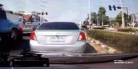 Speeding car send rider into the air killing him