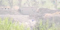 Syrian army bunker destroyed by direct TOW missile hit