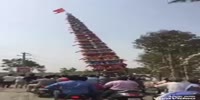 Terrifying Moment A Huge Chariot Crashes To The Ground.