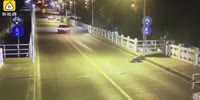 Motorcyclists dies when he is rear-ended by a car