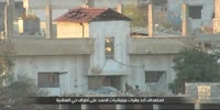 Addressing one of the headquarters of the Assad militias multinationals on the outskirts of Dara_ with a SPG9 projectile
