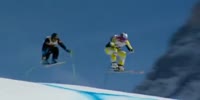 Skier takes his final jump