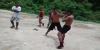 Indonesian gang fighters contest