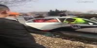Traffic cop got stuck crushed in his vehicle