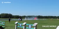 Parachute hard water landing