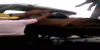 Extracting a trucker out if his crashed vehicle