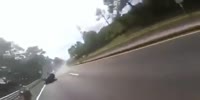 Distracted driver flips
