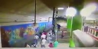 Man falls from staircase unto train tracks