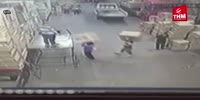 Worker breaks his neck (longer video)