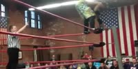 Wrestler almost breaks his neck