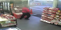 Store clerk scares machete wielding thieves with candy!