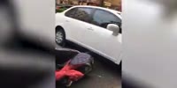 Drunk driver hurts pedestrians on the roadside