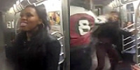 Crazy fight starts after Dominican woman slaps a man in NY subway