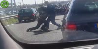 Traffic fight on highway A4 (the Netherlands)